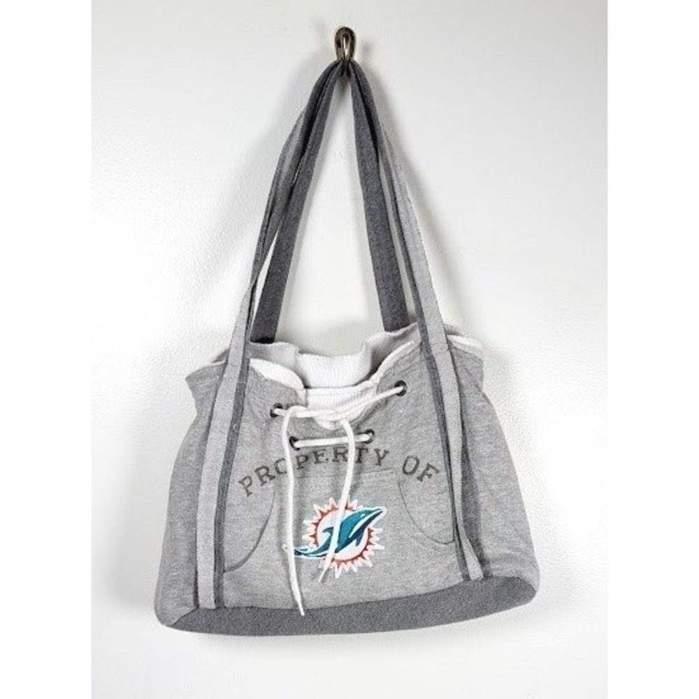 Miami Dolphins Sweatshirt Tote Bag Hoodie Purse NFL Fan Little Earth Football